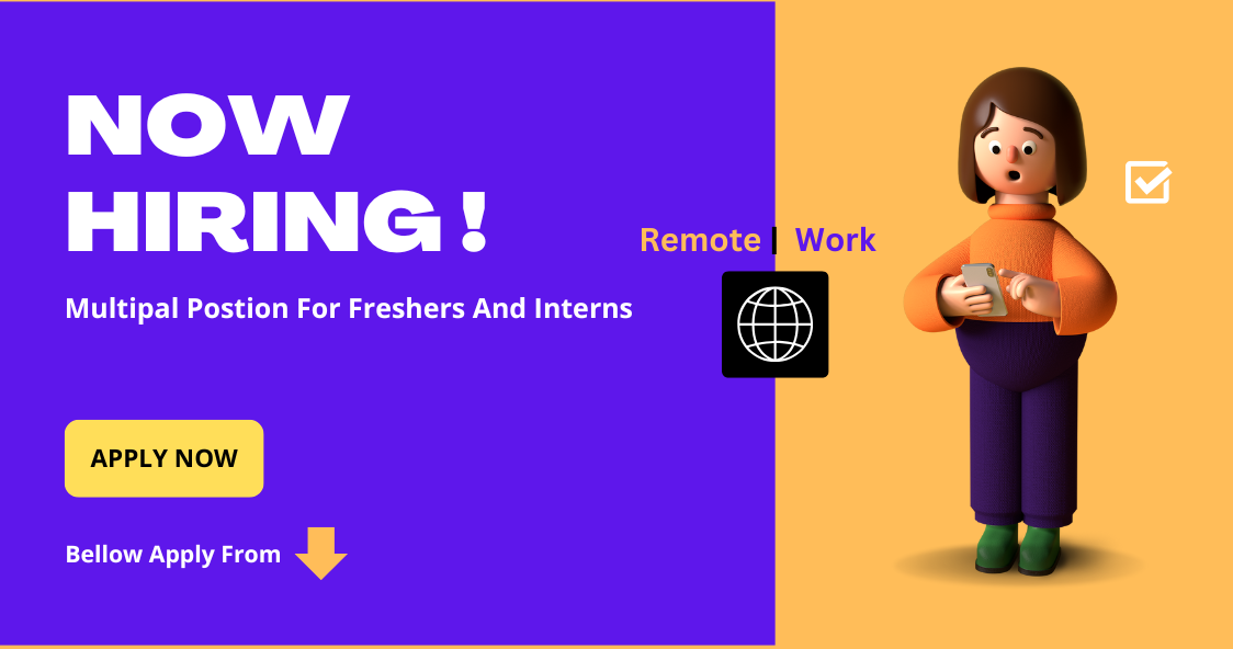 Entry-Level Jobs for Freshers – Internship And experience Apply Today!